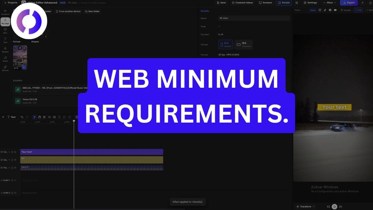 Escalium Web Advanced Video Editor Requirements: Minimum and Recommended Hardware