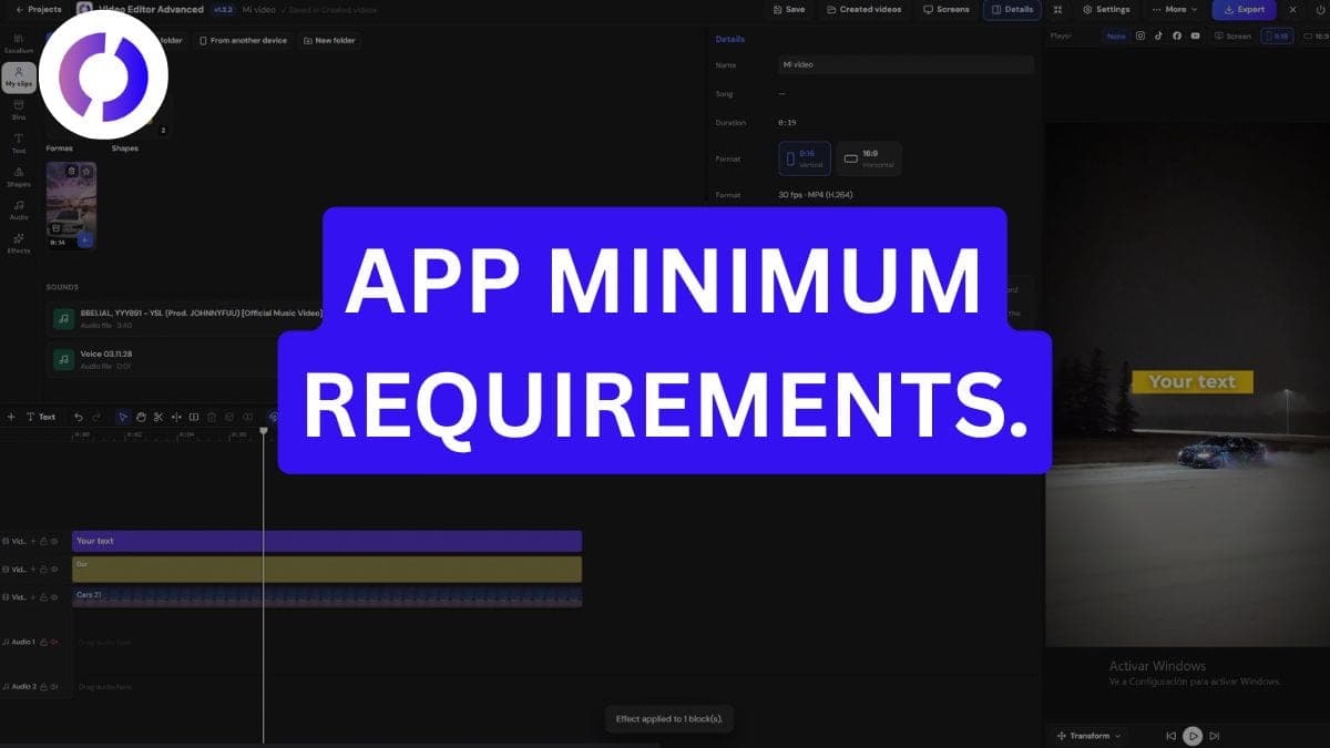 Escalium Advanced Video Editor App: System Requirements for Windows, macOS and Linux